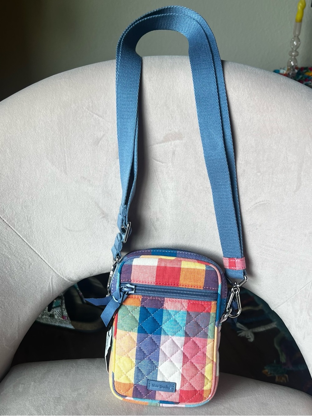 NWT Vera Bradley Tropics Plaid RFID Small Convertible Crossbody - Belt bag/purse - Picture 3 of 9